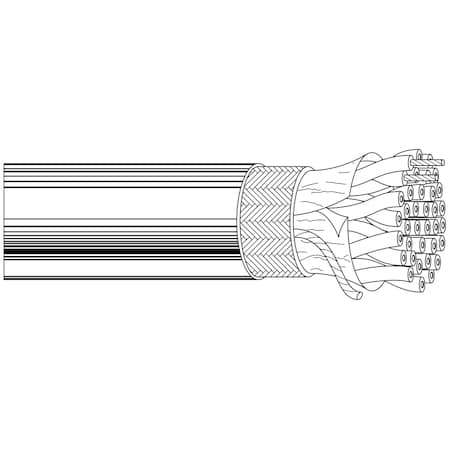 Belden Multi-Conductor Cable, AWM, 24 AWG, 4 C, Chrome, PVC, Stranded, 30V AC, Indoor, 10,000 ft 8102 06010000